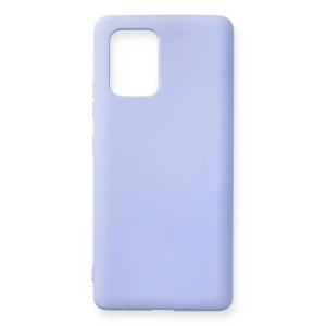 Mey İthalat® Samsung Galaxy A91 / S10 Lite Kılıf Nano içi Kadife Silikon - Lila