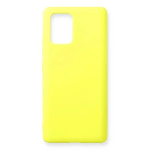 Mey İthalat® Samsung Galaxy A91 / S10 Lite Kılıf Nano içi Kadife Silikon - Sarı