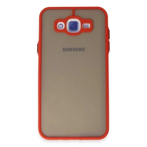 Mey İthalat® Samsung Galaxy J7 Kılıf Montreal Silikon Kapak - Kırmızı