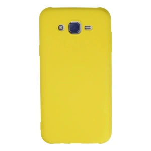Mey İthalat® Samsung Galaxy J7 Kılıf Nano içi Kadife Silikon - Sarı