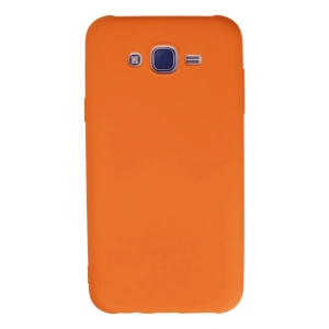 Mey İthalat® Samsung Galaxy J7 Kılıf Nano içi Kadife Silikon - Turuncu