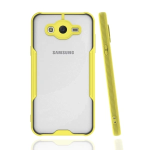 Mey İthalat® Samsung Galaxy J7 Kılıf Platin Silikon - Sarı