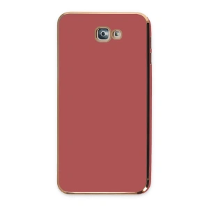 Mey İthalat®  Samsung Galaxy J7 Prime Kılıf Volet Silikon - Kırmızı