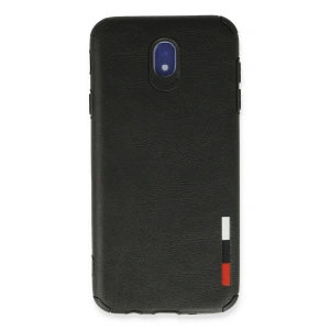 Mey İthalat® Samsung Galaxy J7 Pro / J730 Kılıf Loop Deri Silikon - Siyah