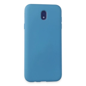 Mey İthalat®  Samsung Galaxy J7 Pro / J730 Kılıf Nano içi Kadife Silikon - Mavi