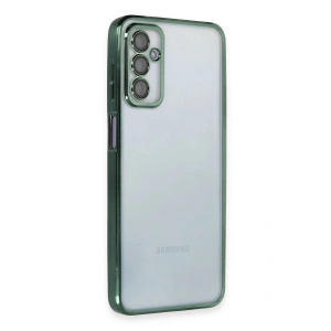 Mey İthalat®  Samsung Galaxy M23 Kılıf  Lensli Silikon - Yeşil