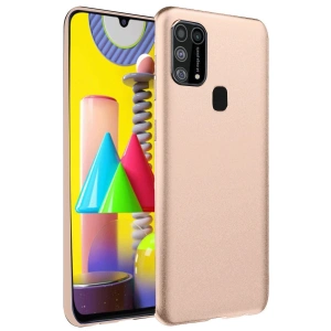 Mey İthalat®  Samsung Galaxy M31 Kılıf Nano içi Kadife Silikon - Pudra