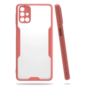 Mey İthalat®  Samsung Galaxy M31S Kılıf Platin Silikon - Pembe