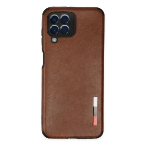 Mey İthalat® Samsung Galaxy M33 Kılıf Loop Deri Silikon - Kahverengi