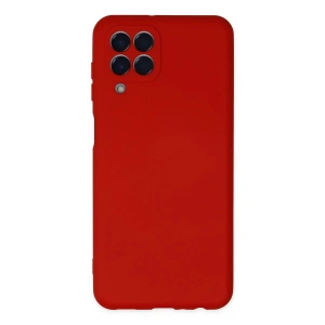 Mey İthalat®  Samsung Galaxy M33 Kılıf Nano içi Kadife Silikon - Kırmızı