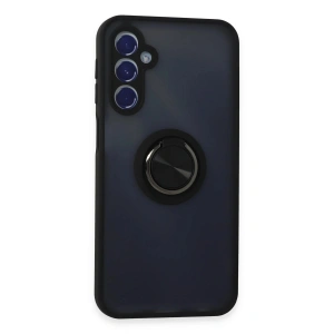 Mey İthalat®  Samsung Galaxy M34 5G Kılıf Montreal Yüzüklü Silikon Kapak - Siyah