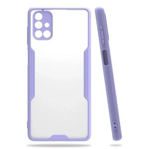 Mey İthalat®  Samsung Galaxy M51 Kılıf Platin Silikon - Lila