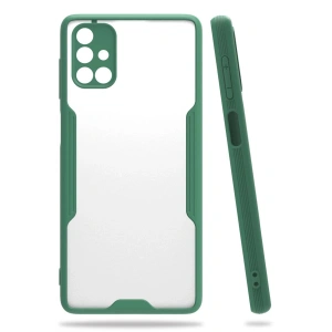 Mey İthalat®  Samsung Galaxy M51 Kılıf Platin Silikon - Yeşil