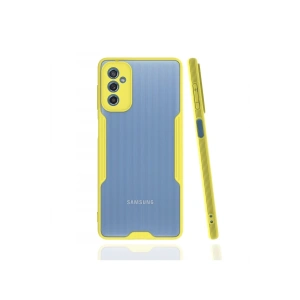 Mey İthalat®  Samsung Galaxy M52 5G Kılıf Platin Silikon - Sarı