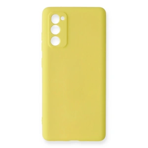 Mey İthalat®  Samsung Galaxy S20 FE Kılıf Nano içi Kadife Silikon - Sarı