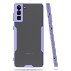 Mey İthalat® Samsung Galaxy S21 Plus Kılıf Platin Silikon - Lila