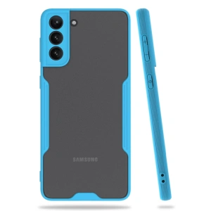 Mey İthalat® Samsung Galaxy S21 Plus Kılıf Platin Silikon - Mavi