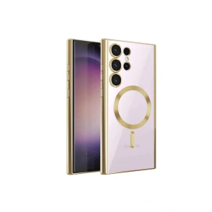Mey İthalat®  Samsung Galaxy S22 Ultra Kılıf Kross Magneticsafe Kapak - Gold