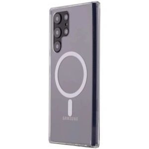 Mey İthalat®  Samsung Galaxy S22 Ultra Kılıf Magneticsafe Şeffaf Silikon - Şeffaf