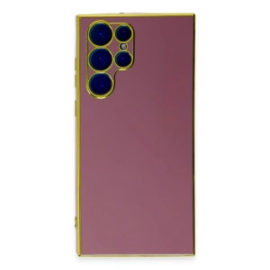 Mey İthalat®  Samsung Galaxy S22 Ultra Kılıf Volet Silikon - Kırmızı