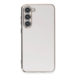 Mey İthalat®  Samsung Galaxy S23 Kılıf Volet Silikon - Beyaz