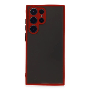 Mey İthalat®  Samsung Galaxy S23 Ultra Kılıf Montreal Silikon Kapak - Kırmızı