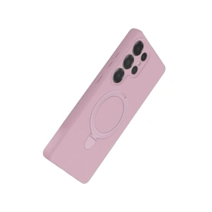 Mey İthalat®  Samsung Galaxy S23 Ultra Regal Magsafe Standlı Kapak - Açık Pembe