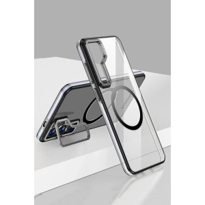 Mey İthalat®  Samsung Galaxy S24 Crystal Magsafe Kapak - Siyah