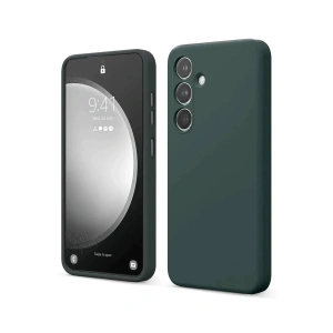 Mey İthalat®  Samsung Galaxy S24 FE Kılıf First Silikon - Koyu Yeşil