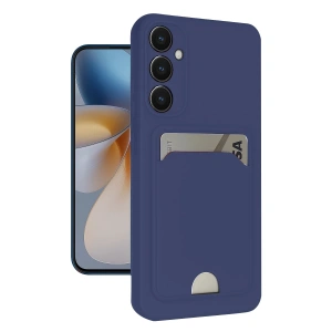 Mey İthalat®  Samsung Galaxy S24 FE Kılıf Kelvin Kartvizitli Silikon - Lacivert