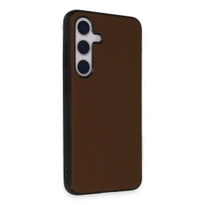 Mey İthalat®  Samsung Galaxy S24 Kılıf Taft Kapak - Kahverengi