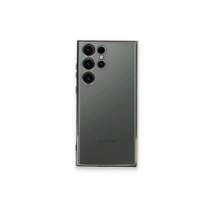 Mey İthalat®  Samsung Galaxy S24 Ultra Kılıf  Lensli Silikon - Gümüş