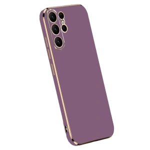 Mey İthalat®  Samsung Galaxy S24 Ultra Kılıf Volet Silikon - Mor