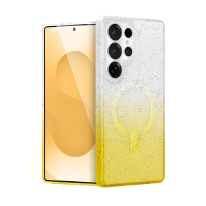 Mey İthalat®  Samsung Galaxy S24 Ultra Pummel Shiny Magsafe Kapak - Gold