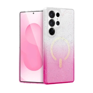 Mey İthalat®  Samsung Galaxy S24 Ultra Pummel Shiny Magsafe Kapak - Pembe