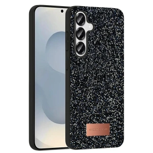 Mey İthalat®  Samsung Galaxy S25 Bright Simli Kapak - Siyah
