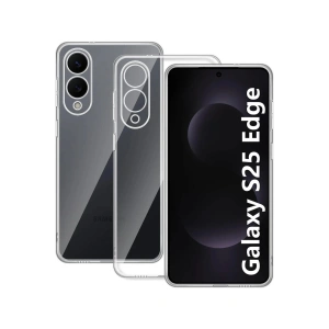 Mey İthalat®  Samsung Galaxy S25 Edge Kılıf Lüx Şeffaf Silikon
