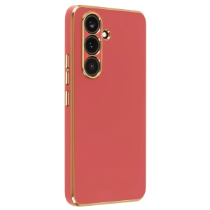 Mey İthalat®  Samsung Galaxy S25 FE Volet Silikon - Kırmızı