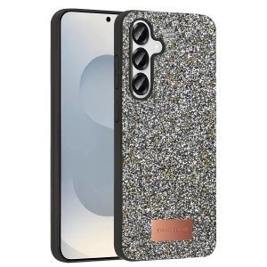 Mey İthalat®  Samsung Galaxy S25 Plus Bright Simli Kapak - Gümüş