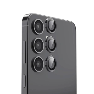 Mey İthalat®  Samsung Galaxy S25 Plus Raze Metal Kamera Lens - Siyah