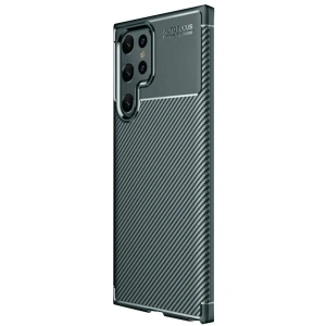 Mey İthalat®  Samsung Galaxy S25 Ultra Kılıf Auto Focus Karbon Kapak - Koyu Yeşil