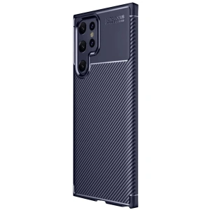 Mey İthalat®  Samsung Galaxy S25 Ultra Kılıf Auto Focus Karbon Kapak - Lacivert