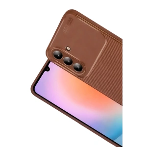 Mey İthalat®  Samsung Galaxy S26 Plus Auto Focus Karbon Kapak - Kahverengi