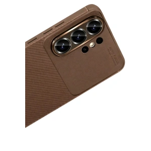 Mey İthalat®  Samsung Galaxy S26 Ultra Auto Focus Karbon Kapak - Kahverengi