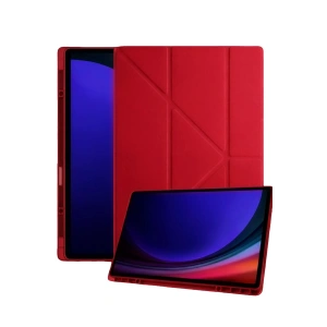 Mey İthalat®  Samsung Galaxy Tab A11 Plus Kalemlikli Mars Tablet Kılıfı - Kırmızı