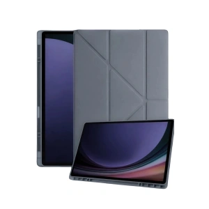 Mey İthalat®  Samsung Galaxy Tab A11 Plus Kalemlikli Mars Tablet Kılıfı - Koyu Gri