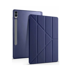 Mey İthalat®  Samsung Galaxy X610 Tab S9 FE Plus 12.4 Kılıf Kalemlikli Mars Tablet Kılıfı - Lacivert