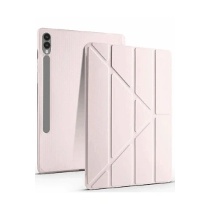 Mey İthalat®  Samsung Galaxy X610 Tab S9 FE Plus 12.4 Kılıf Kalemlikli Mars Tablet Kılıfı - Rose Gold
