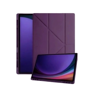 Mey İthalat®  Samsung Galaxy X730 Tab S11 Kalemlikli Mars Tablet Kılıfı - Mürdüm