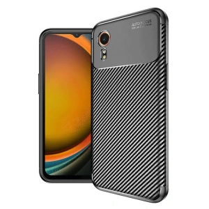 Mey İthalat®  Samsung Galaxy XCover 7 Kılıf Auto Focus Karbon Kapak - Siyah
